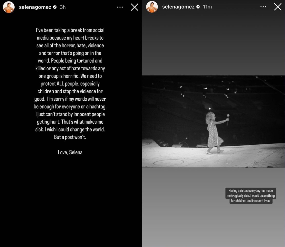 Selena Gomez on ‘social media break’ as horror unfolds in Gaza