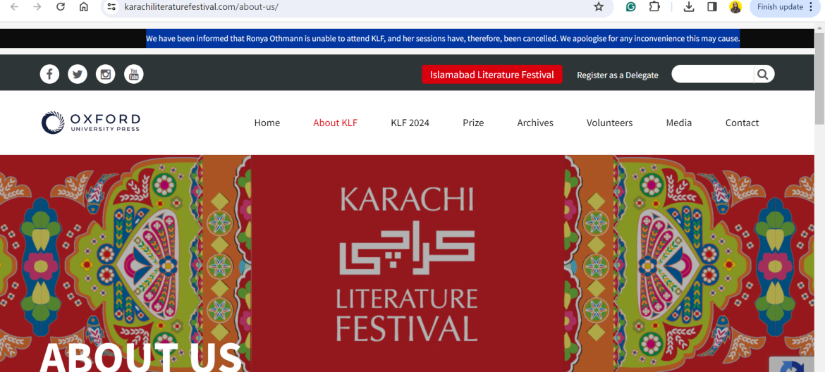 KLF confirms cancellation of pro-Israel speaker's attendance