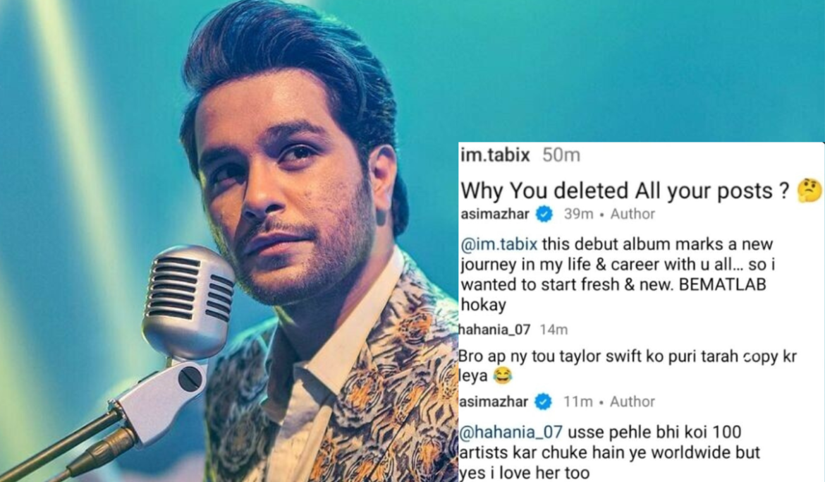 Asim Azhar denies accusation of 'copying' Taylor Swift