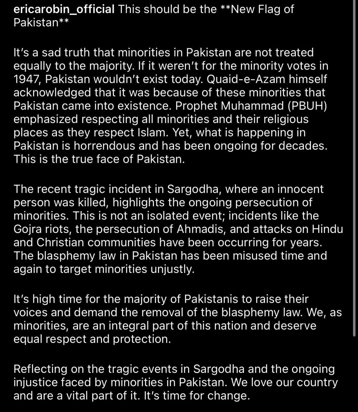 Photo: Erica Robin on Instagram