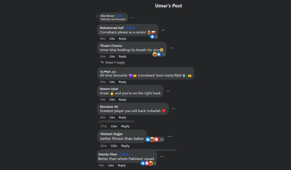 Umar Akmal shares shirtless pictures to prove fitness