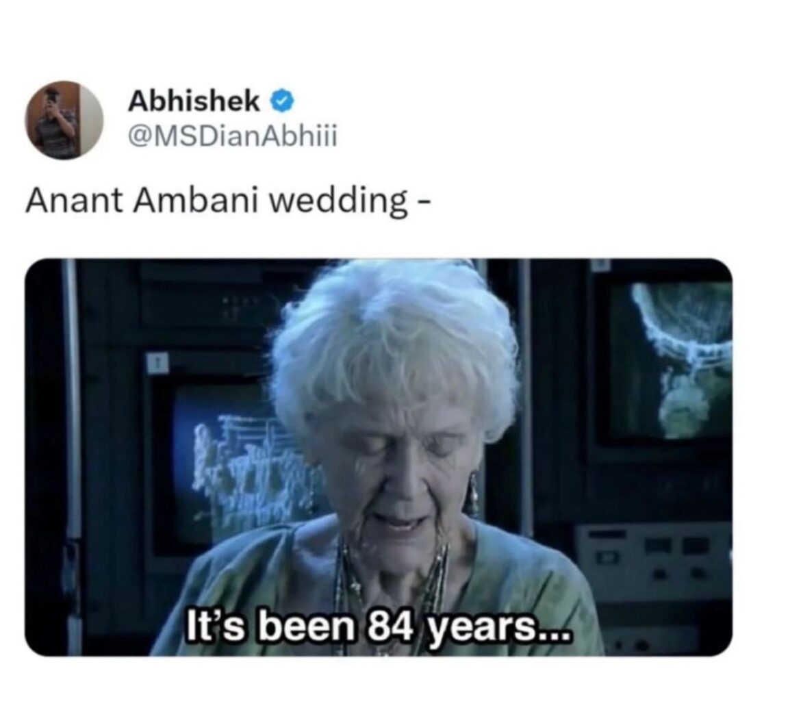The Ambani wedding is attracting more memes than guests