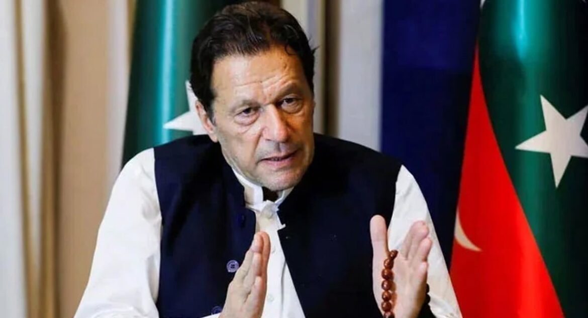PTI founder Imran Khan gestures as he speaks with Reuters during an interview, in Lahore, March 17, 2023. — Reuters