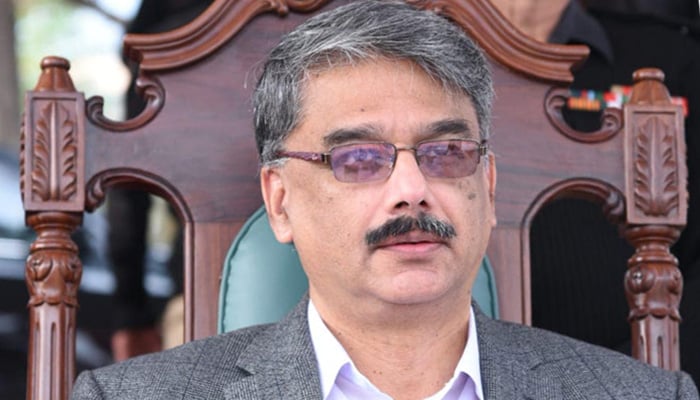 AJK PM Anwarul Haq ‘likely to resign, sit on opposition Azad Jammu and Kashmir Prime Minister Chaudhry Anwarul Haq attends passing out event of 59th squad of the AJK Police in Muzaffarabad. — Facebook/@AuHajk