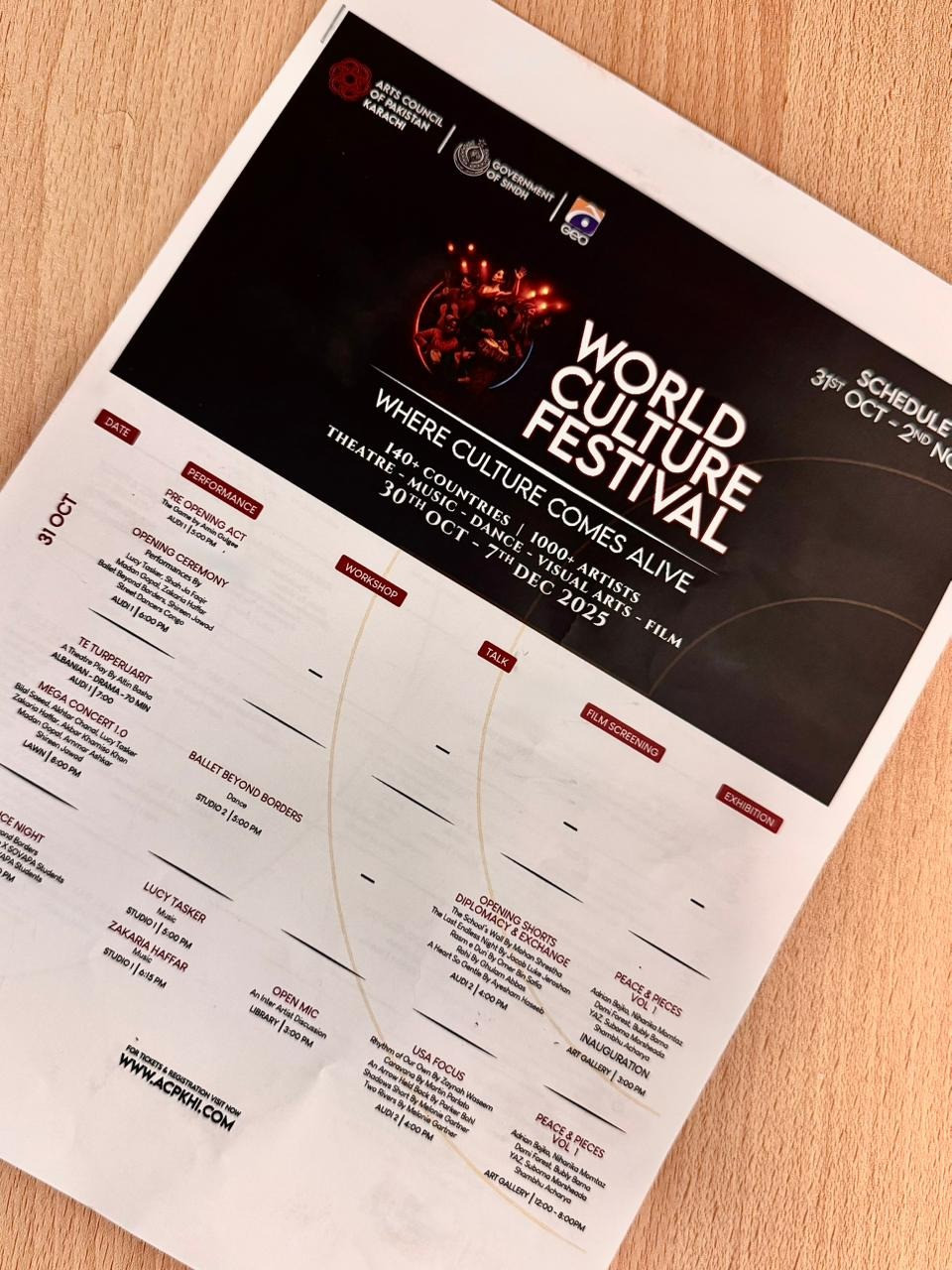 Arts Council Karachi and Sindh Government launch World Culture Festival Arts Council Karachi and Sindh Government launch World Culture Festival