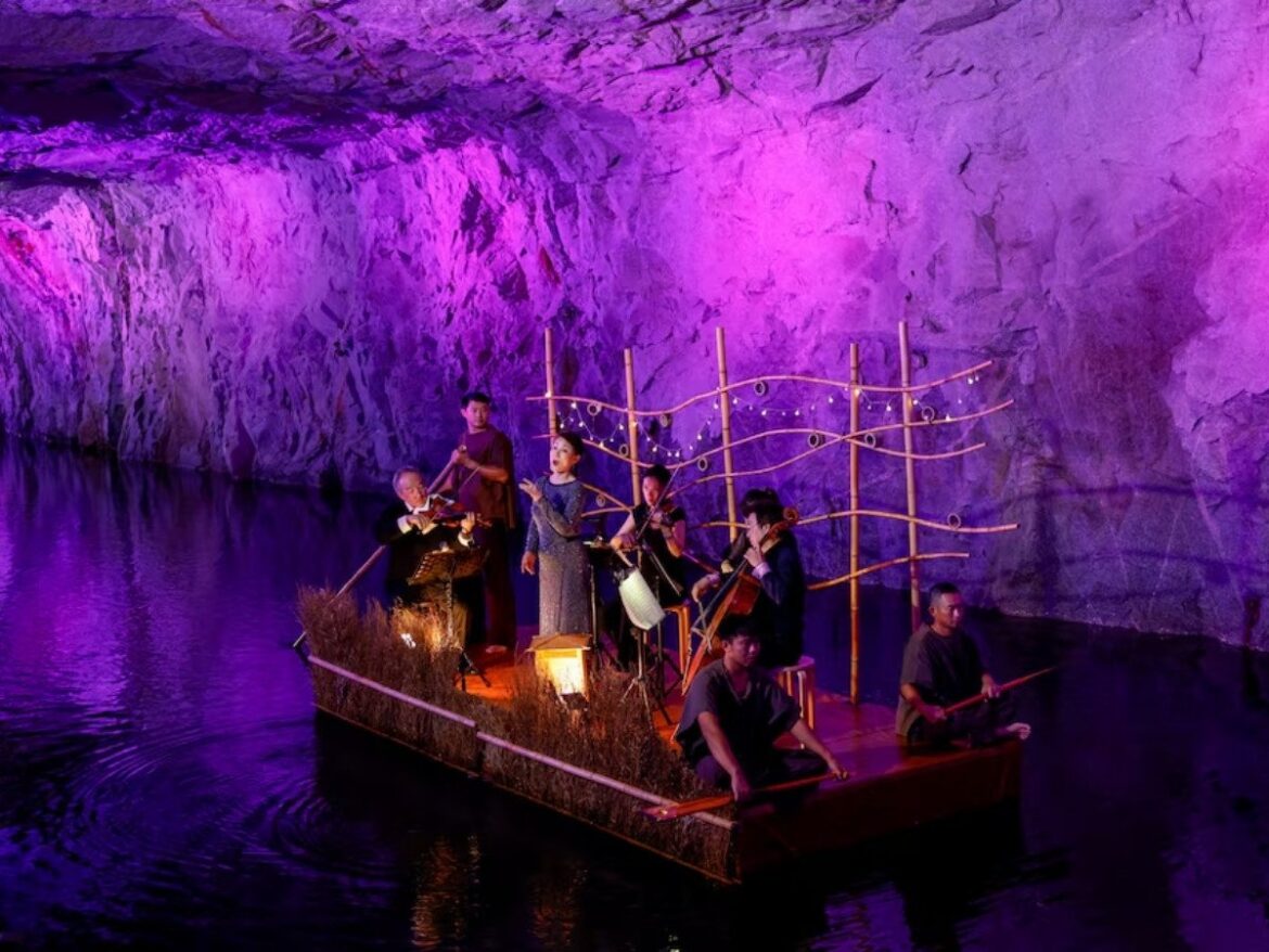 Cold War tunnel turns into concert hall in Taiwan Photo: Reuters