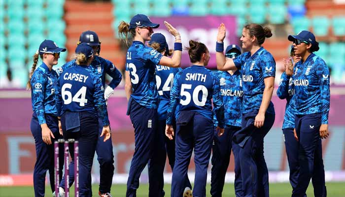 England’s spinners and Jones star in World Cup win over Englands Nat Sciver-Brunt celebrates with teammates after taking the lbw wicket of New Zealands Rosemary inCricket Stadium, Visakhapatnam, India on October 26, 2025. — Reuters