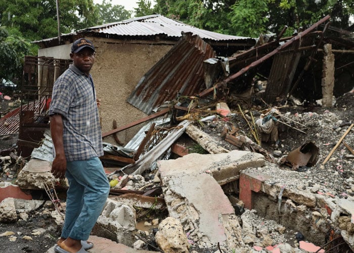 Hurricane Melissa’s death toll climbs to 44, storm churns north Jules Marcelin, who says he had two family members die in deadly flooding caused by Hurricane Melissa, shows the damage to his home, in Petit Goave, Haiti, October 30, 2025. — Reuters