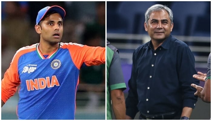 Naqvi ‘proposes’ ceremony to present Asia Cup trophy to India Indian captain Suryakumar Yadav (left) and ACC Chairman Mohsin Naqvi — Reuters/AFP/File