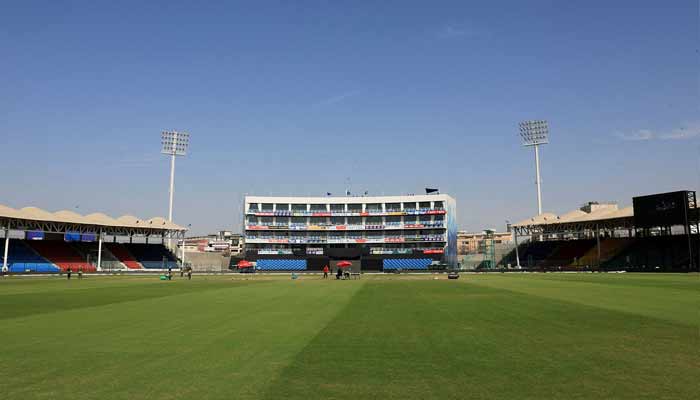 National Stadium Karachi’s renovation work expected to resume next month This undated image shows a view of National Bank Stadium Karachi. — Reuters