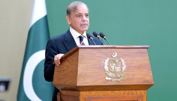 ‘No room for hatred, terrorism’, affirms PM Shehbaz Prime Minister Muhammad Shehbaz Sharif addressing the signing ceremony of the privatisation of First Women Bank in Islamabad, October 17, 2025. — APP