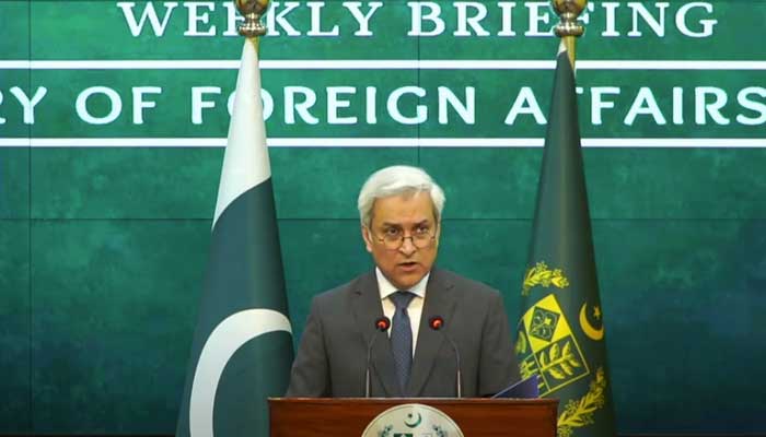 Pak-Afghan crossings to remain closed due to security situation: FO Foreign Office spokesperson Tahir Hussain Andrabi addresses the weekly press briefing on October 24, 2025. — Screengrab via Geo News