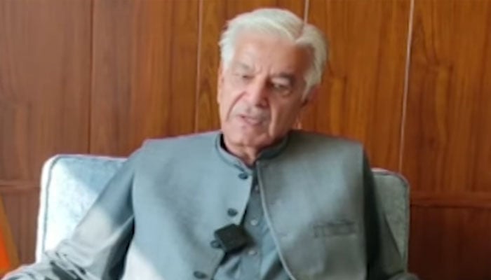 Pak-Afghan relations can never normalise unless Kabul reins in TTP: Defence Minister Khawaja Asif during an interview with Geo News on October 31, 2025. — Screengrab Geo News