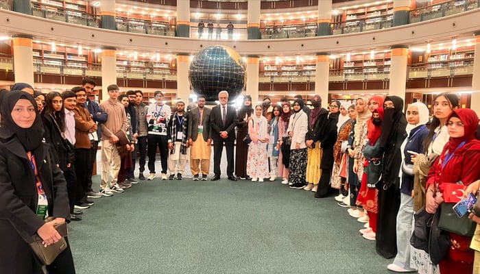 Pakistani student delegation visits key institutions in Ankara Students delegation poses for a picture with Ambassador Dr Yousaf Junaid. — Supplied