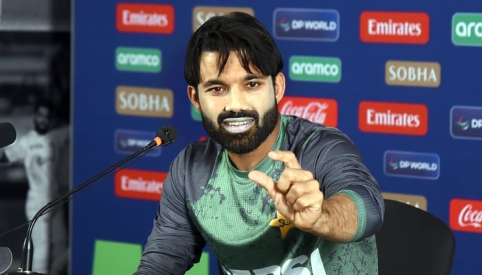 Rizwan ‘likely to be replaced’ as PCB mulls ODI captaincy Pakistan ODI captain Mohammad Rizwan speaks during a press conference regarding the ICC Champions Trophy, in Karachi, February 18, 2025. — Online