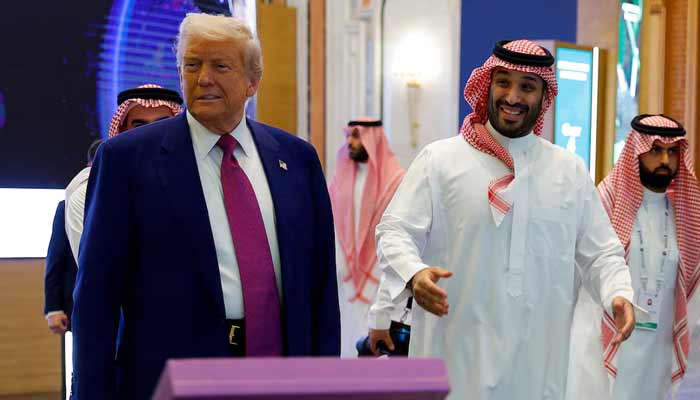 Saudi Crown Prince ‘to meet’ Trump in Washington next month Saudi Crown Prince Mohammed Bin Salman reacts next to US President Donald Trump during the Saudi-US Investment Forum, in Riyadh, Saudi Arabia, May 13, 2025.— Reuters