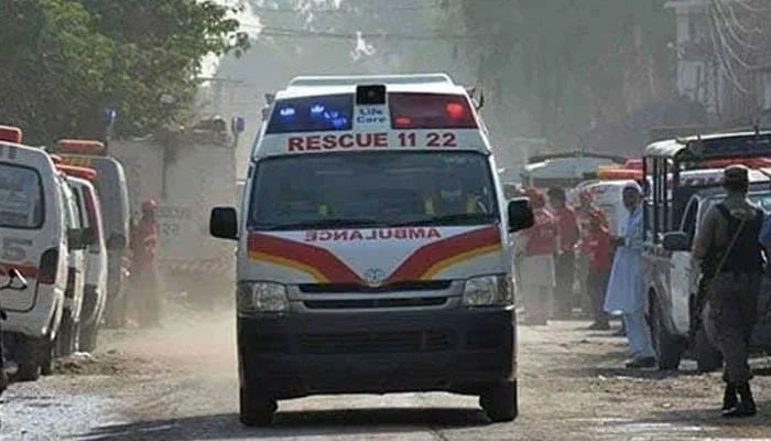 Separate van-truck collisions claim eight lives in Punjab Representational image of an ambulance approaching an incident site. — AFP/File