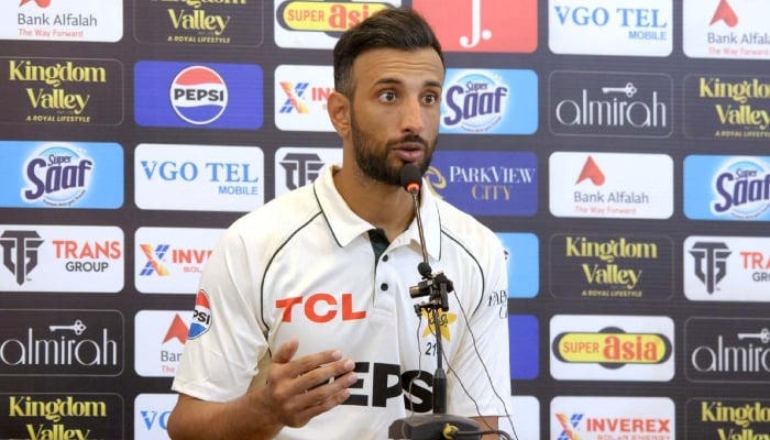 Shan Masood given additional role as Consultant International Cricket Pakistan captain Shan Masood addressing a press conference head of the first Test against England at the Multan Cricket Stadium, October 6, 2024. — APP