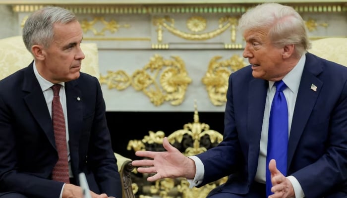 Trump slams ‘dirty’ Canada despite withdrawal of Reagan ad US President Donald Trump and Canadas Prime Minister Mark Carney meet in the Oval Office at the White House in Washington, DC, US, October 7, 2025. — Reuters