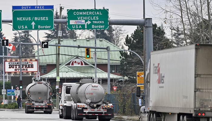 Trump terminates trade talks with Canada over ‘fraudulent advertisement’ Commercial trucks head towards the U.S. Customs and Border Protection (CBP) Pacific Highway Port of Entry from south Surrey, British Columbia, Canada, November 26, 2024. — Reuters