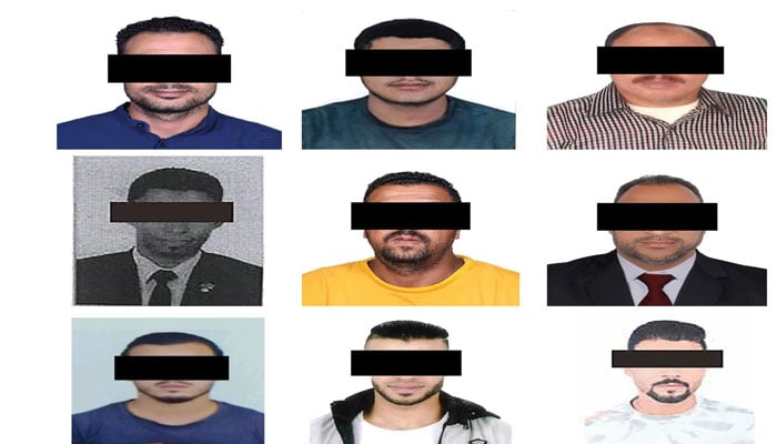 UAE refers nine Arab nationals to court for alleged kidnapping, The image shows a collage of faces of nine Arab nationals allegedly involved in kidnapping and blackmail. — WAM/File