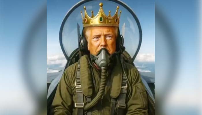 US president reacts to protests with AI video of himself Screengrab shows US President Donald Trump wearing crown, flying a fighter jet in AI-generated video. —Truth Social @realDonaldTrump