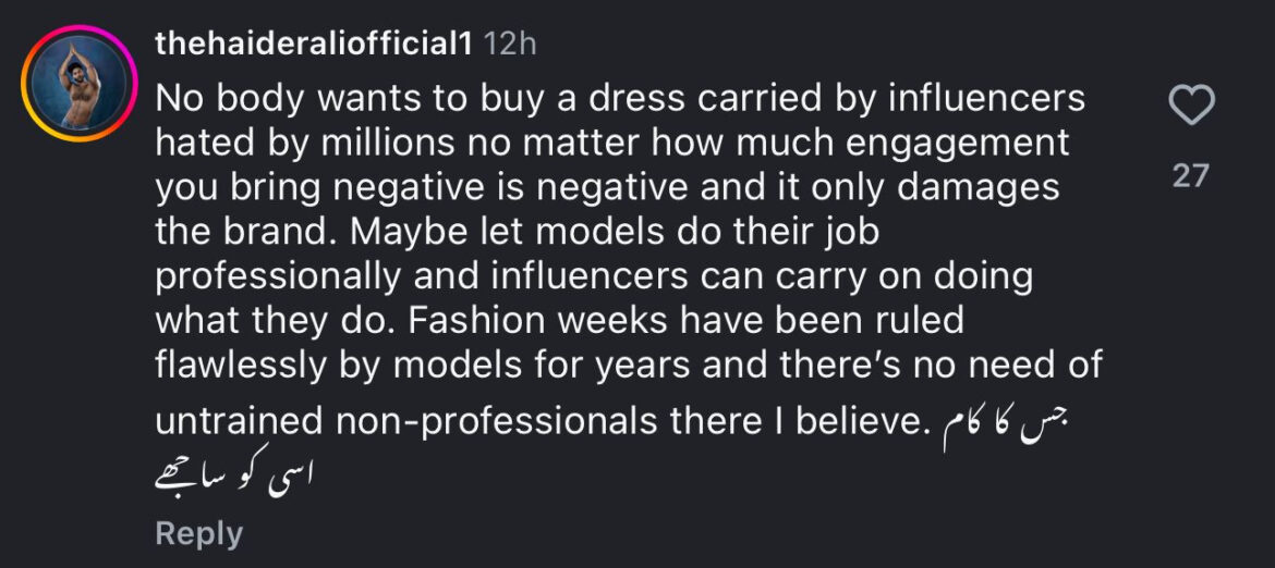 Influencers join as showstoppers at 'Bridal Couture Week' and the internet is divided