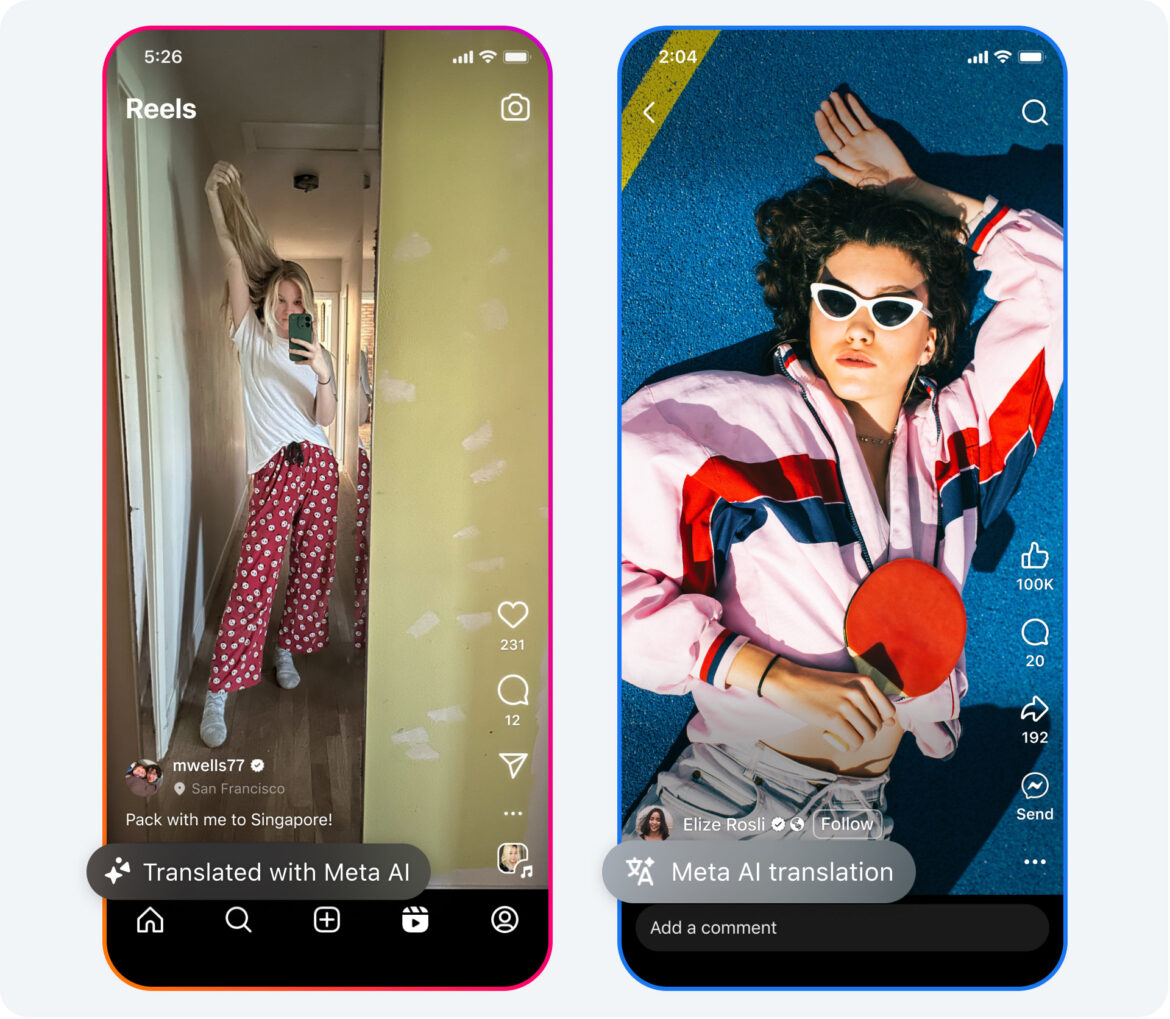 Meta’s AI expands real-time lip-synced translation for Reels