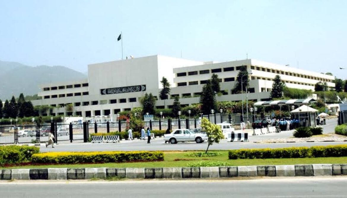 A view of the Parliament House building in Islamabad. — Senate